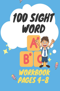 100 sight word Workbook pages 4-8