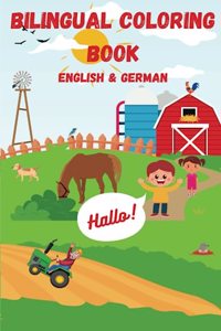 Bilingual Farm Animal Coloring Book
