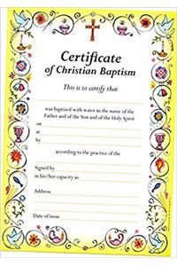 Certificate Of Baptism New B201 Pk
