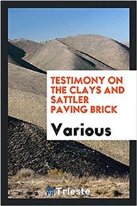 Testimony on the Clays and Sattler Paving Brick