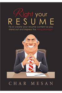 Right Your Resume