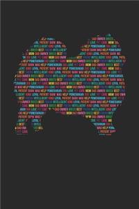 Pomeranian Notebook 'Word Cloud' - Gift for Pomeranian Lovers - Pomeranian Journal