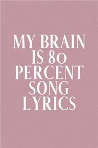 My Brain Is 80 Percent Song Lyrics