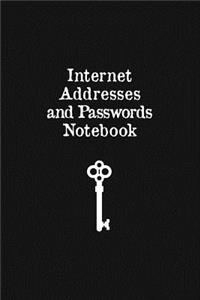 Internet Addresses and Passwords Notebook