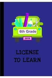License to Learn 6th Grade 2019