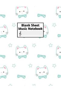 Blank Sheet Music Notebook: Easy Blank Staff Manuscript Book Large 8.5 X 11 Inches Musician Paper Wide 12 Staves Per Page for Piano, Flute, Violin, Guitar, Trumpet, Drums, Cell