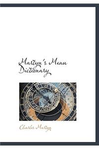 Martyn's Menu Dictionary
