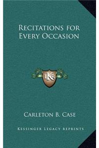 Recitations for Every Occasion