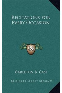 Recitations for Every Occasion