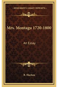 Mrs. Montagu 1720-1800
