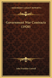 Government War Contracts (1920)
