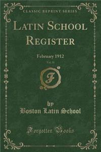 Latin School Register, Vol. 31
