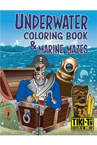 Underwater coloring book & Marine mazes