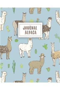 Journal Alpaca: Bullet Grid Journal - 150 Dot Grid Pages (Size 8x10 Inches) - With Bullet Journal Sample Ideas
