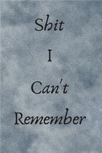 Shit I Can't Remember