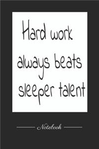 Hard work always beats sleeper talent