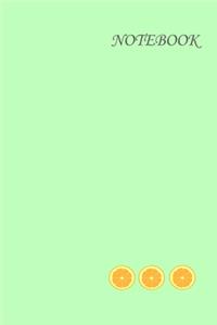 Pastel Green Orange Notebook