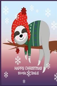 Happy Christmas Sloth Baby