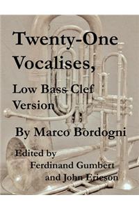 Twenty-One Vocalises, Low Bass Clef Version