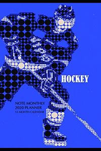 Hockey Note Monthly 2020 Planner 12 Month Calendar