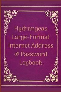 Hydrangeas Large-Format Internet Address & Password Logbook
