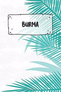 Burma: Dotted Travel Diary Notebook or Journey Dotted Grid Journal - Holiday Trip Pocketbook for Men and Women with Dots