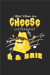 Music Cheese R&Brie: 6x9 Cheese - dotgrid - dot grid paper - notebook - notes