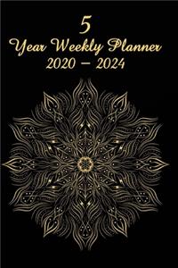 5 Year Weekly Planner 2020 - 2024