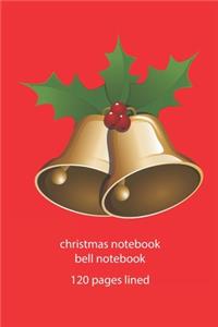 christmas notebook bell notebook