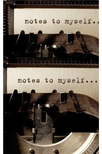 notes to my self creative blank journal