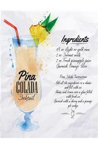 Pina colada cocktail