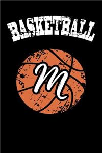 M Monogram Initial Basketball Journal