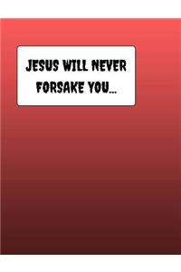 JESUS Will Never Forsake You...