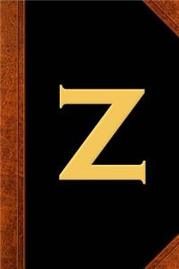Monogram Z Personalized 2019 Daily Planner Monogram Z Vintage Style 384 Pages