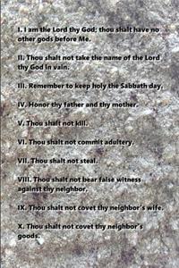 2019 Weekly Planner Religious Theme Ten Commandments Traditional Stone