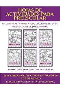 Fichas con rompecabezas para preescolar (Hojas de actividades para preescolar)