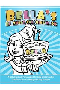 Bella's Birthday Coloring Book Kids Personalized Books