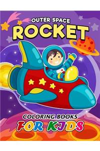 Outer Space Rocket coloring book for Kids