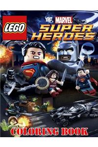 Lego Super Heroes Coloring Book: DC & Marvel, Great Activity Book for Kids and Adults (30 Illustrations)