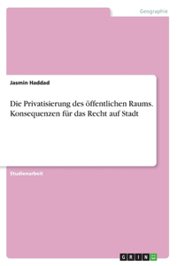 Die Privatisierung des öffentlichen Raums. Konsequenzen für das Recht auf Stadt