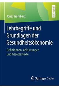 Lehrbegriffe Und Grundlagen Der Gesundheitsökonomie