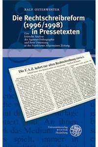 Die Rechtschreibreform (1996/1998) in Pressetexten