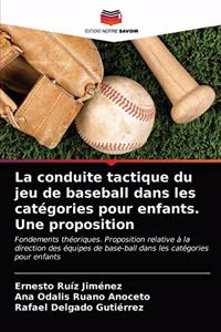 conduite tactique du jeu de baseball dans les catégories pour enfants. Une proposition