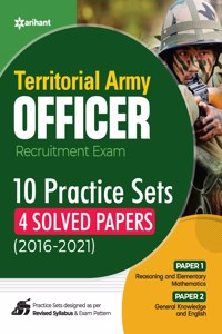Territorial Army Officer 10 Practice Sets & 4 Solved Papers (2016-2021)