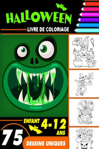 Halloween livre de coloriage enfant 4-12 ans