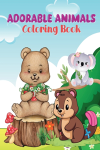 Adorable Animals Coloring Book