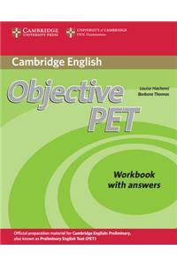 Cambridge Objective Pet Workbook with Answers