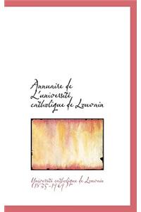 Annuaire de L'Universit Catholique de Louvain