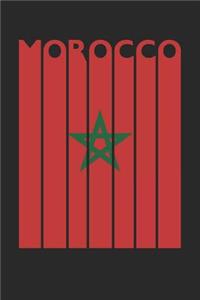 Vintage Morocco Notebook - Retro Morocco Planner - Moroccan Flag Diary - Morocco Travel Journal