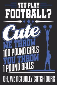 You Play Football? Cute We Throw 100 Pound Girls You Throw 1 Pound Balls Oh, We Actually Catch Ours